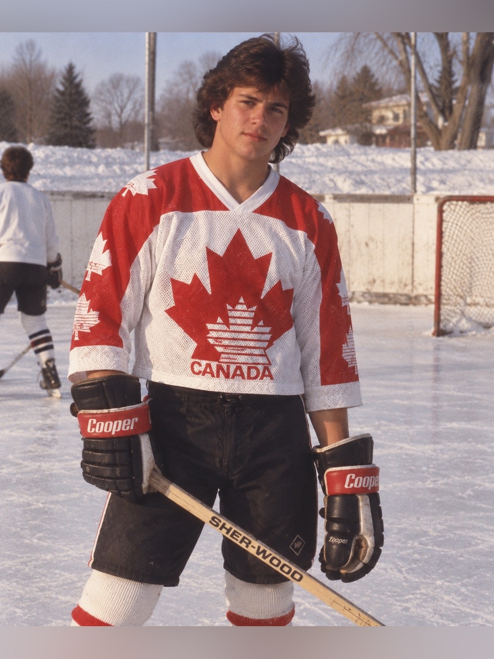 ✨Vintage✨| Athletic Knit | 80s | M | Team Canada 🇨🇦 | Hockey Jersey 🏒